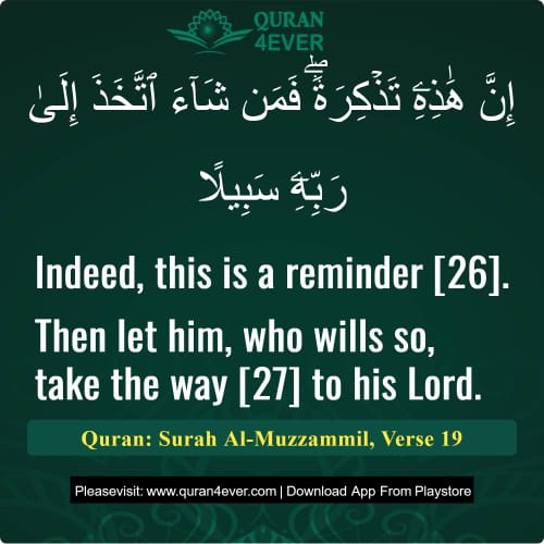 Quran Surah 73 Verse 19