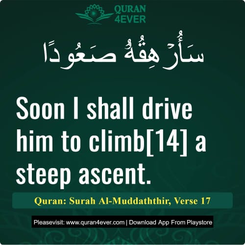 Quran Surah 74 Verse 17