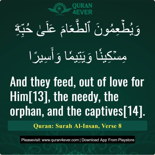 Quran Surah 76 Verse 8
