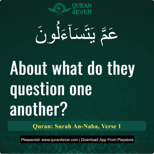 Quran Surah 78 Verse 1