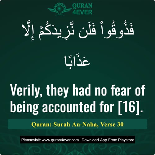 Quran Surah 78 Verse 30