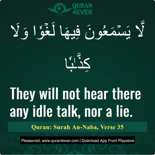 Quran Surah 78 Verse 35