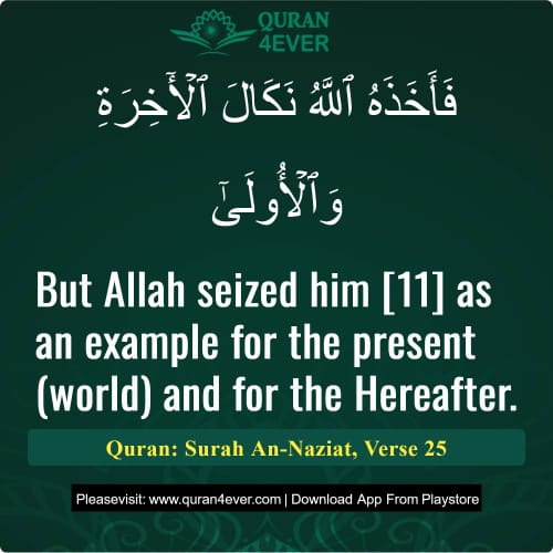 Quran Surah 79 Verse 25