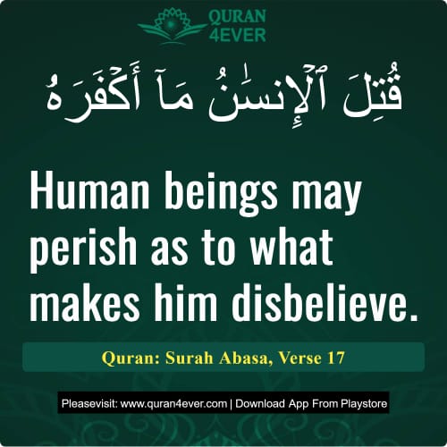 Quran Surah 80 Verse 17