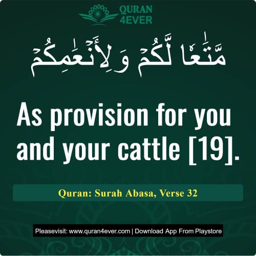 Quran Surah 80 Verse 32