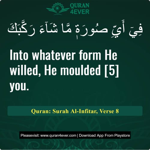 Quran Surah 82 Verse 8