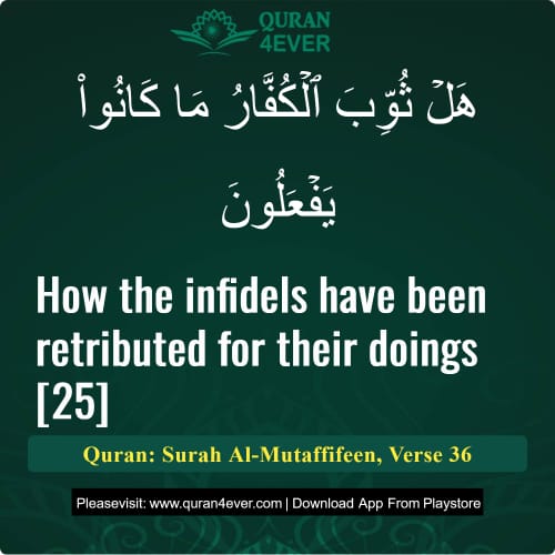 Quran Surah 83 Verse 36