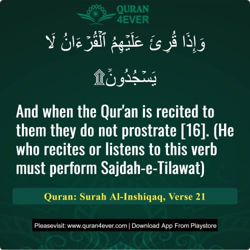 Quran Surah 84 Verse 21