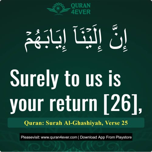 Quran Surah 88 Verse 25
