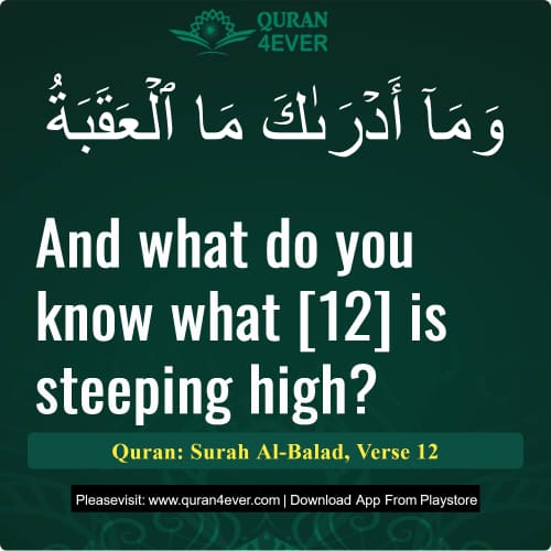 Quran Surah 90 Verse 12