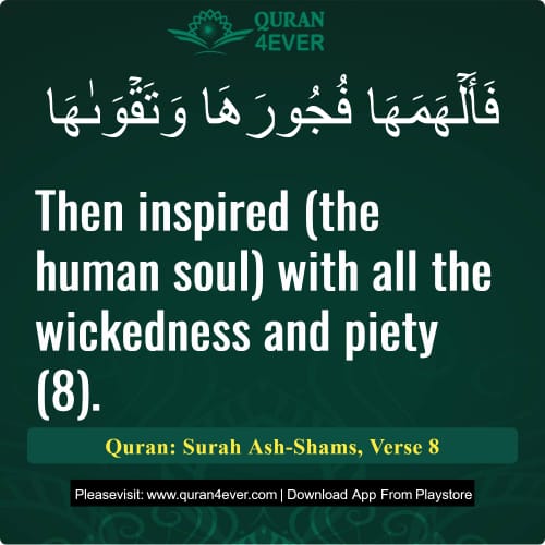 Quran Surah 91 Verse 8