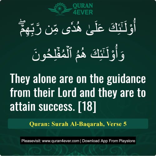 Quran Surah 2 Verse 5