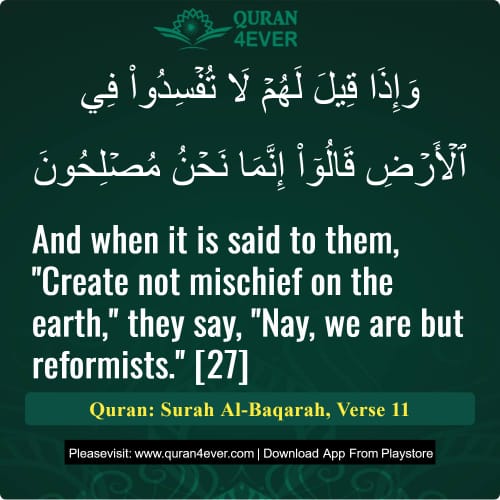 Quran Surah 2 Verse 11