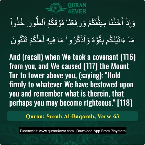 Quran Surah 2 Verse 63