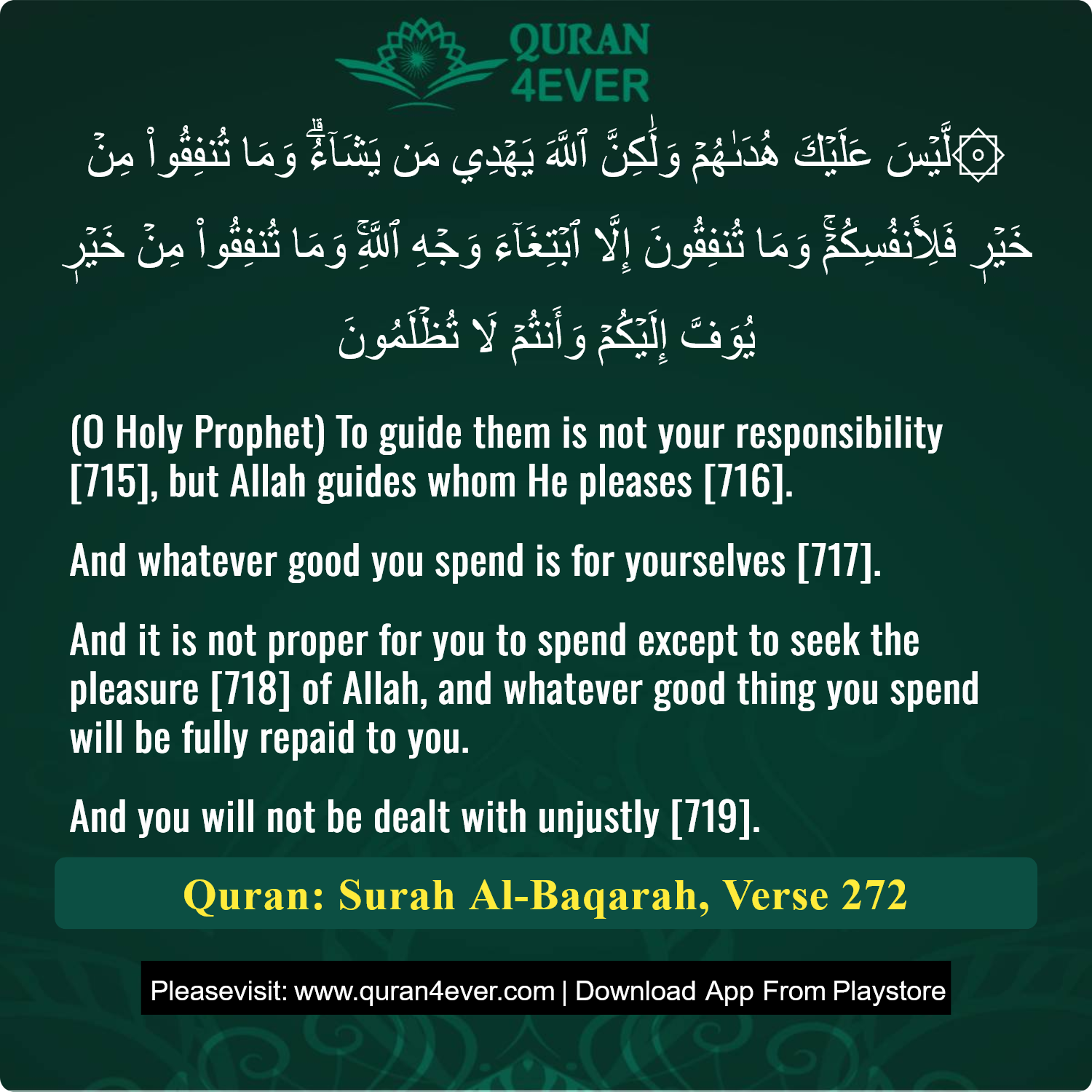 Surah 2, Ayah 272 - Quran Image