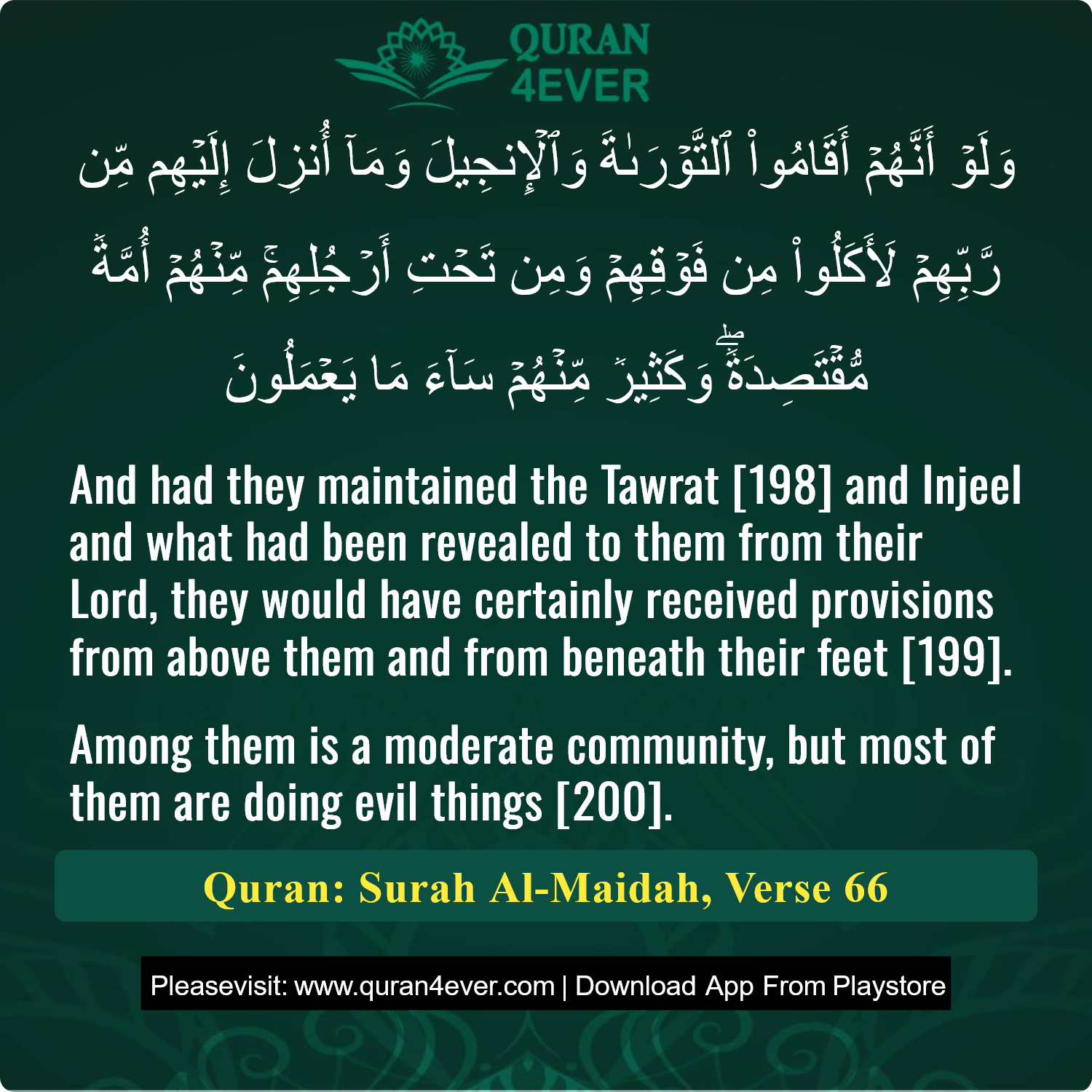 Surah 5, Ayah 66 - Quran Image
