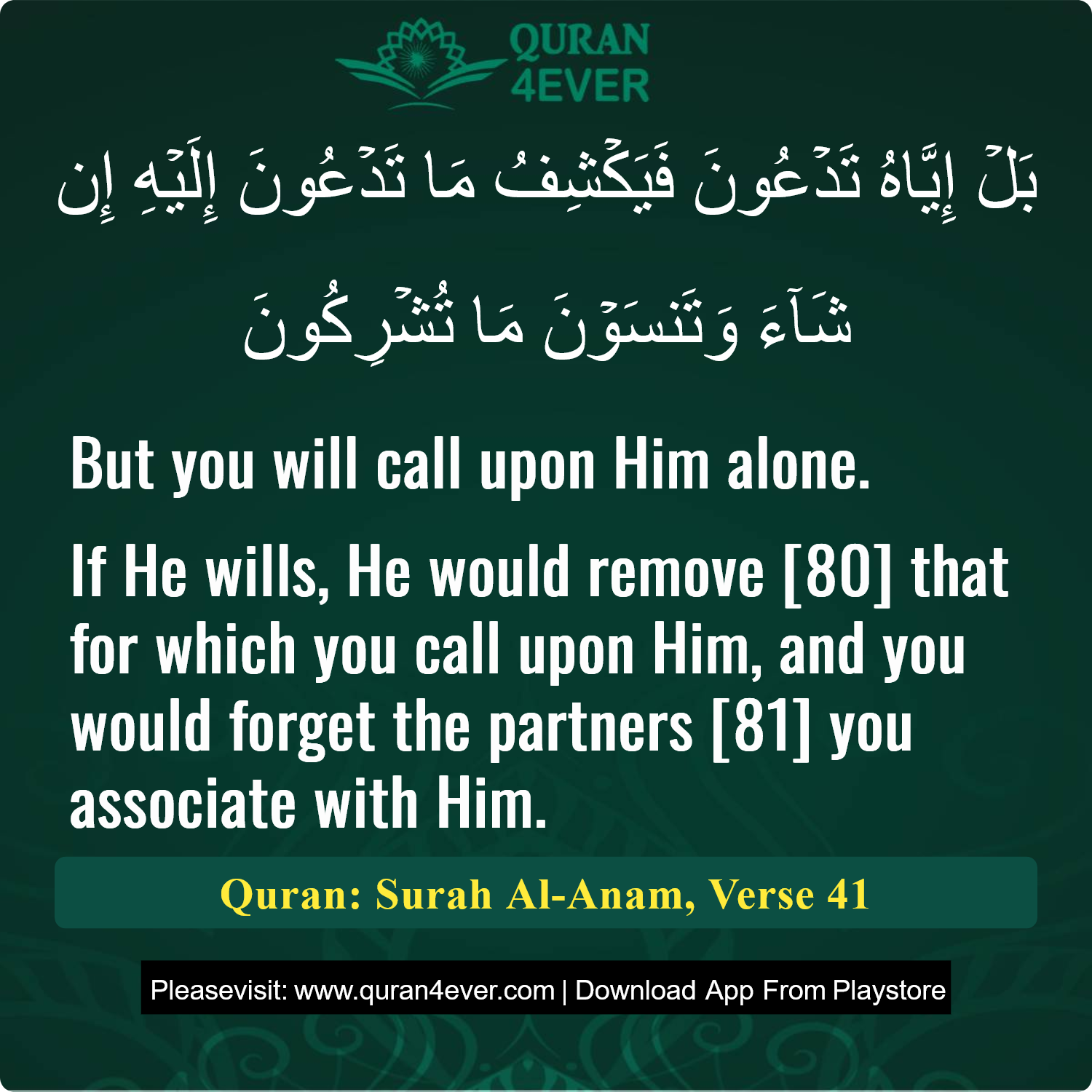 Surah 6, Ayah 41 - Quran Image