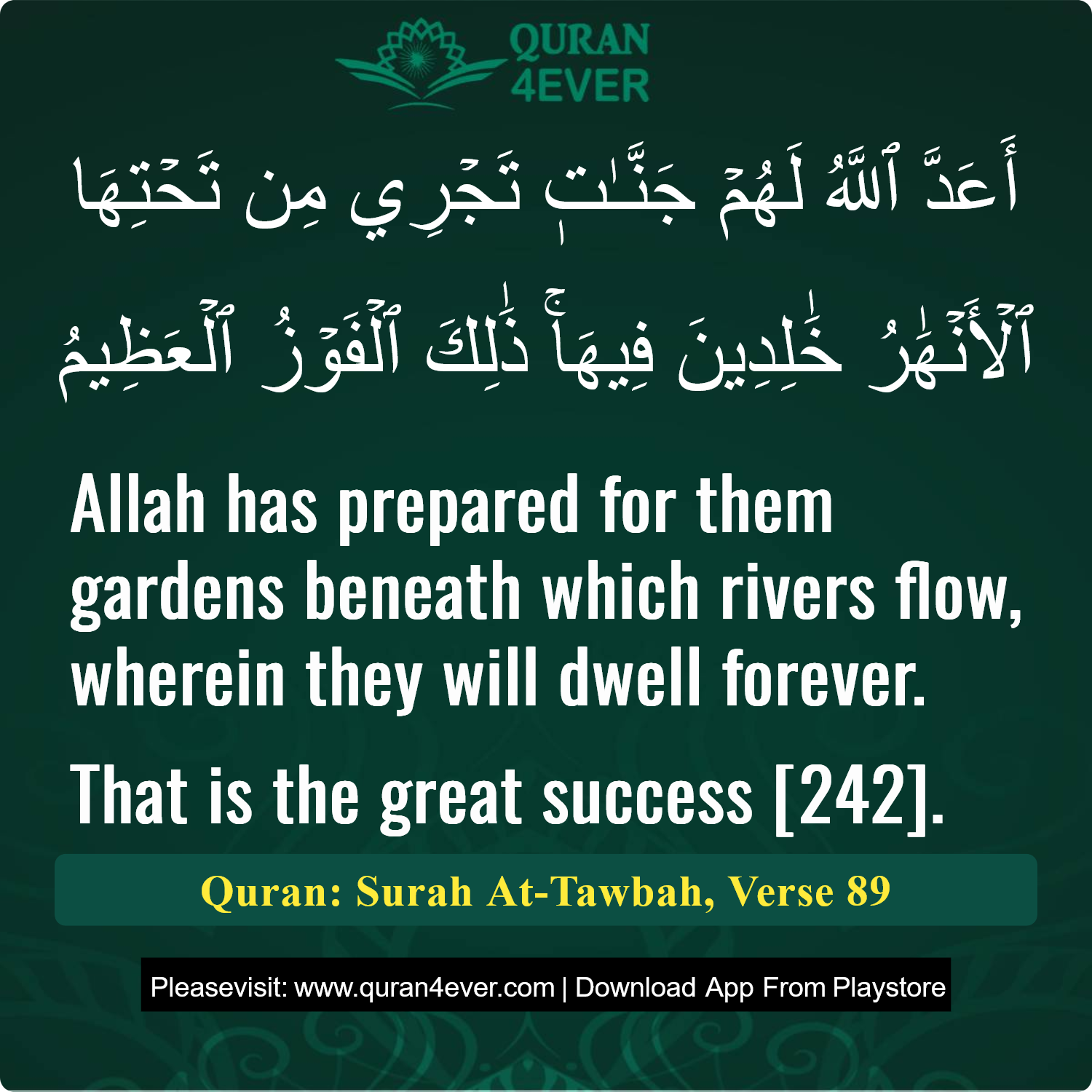 Surah 9, Ayah 89 - Quran Image