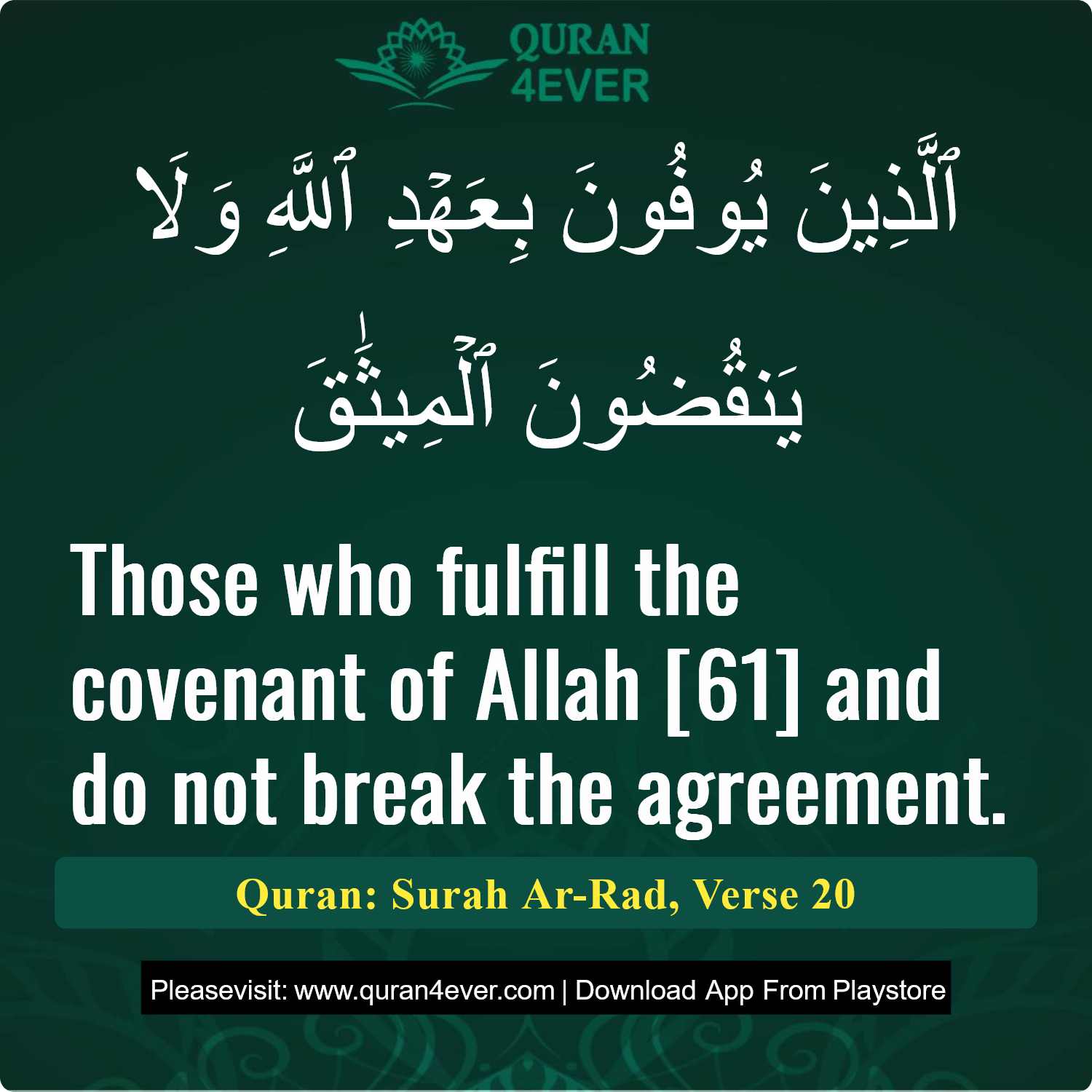 Surah 13, Ayah 20 - Quran Image