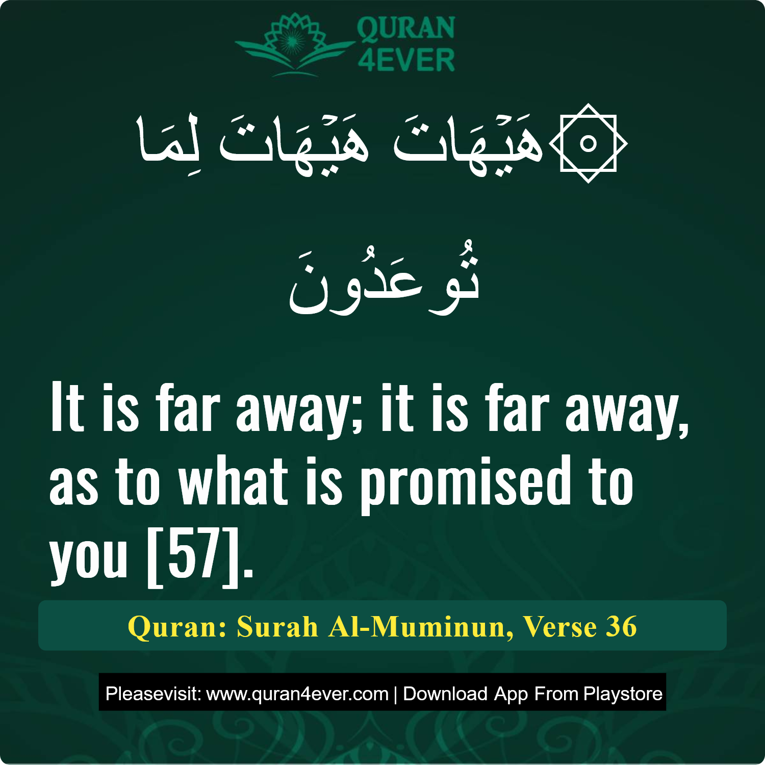 Surah 23, Ayah 36 - Quran Image