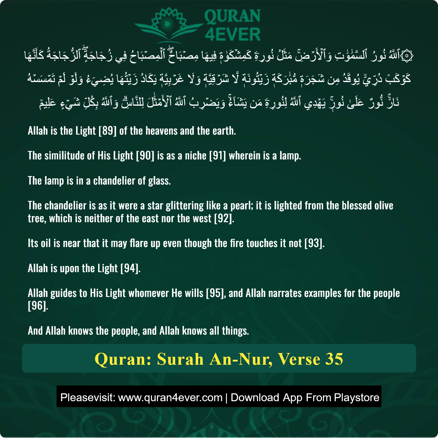 Surah 24, Ayah 35 - Quran Image
