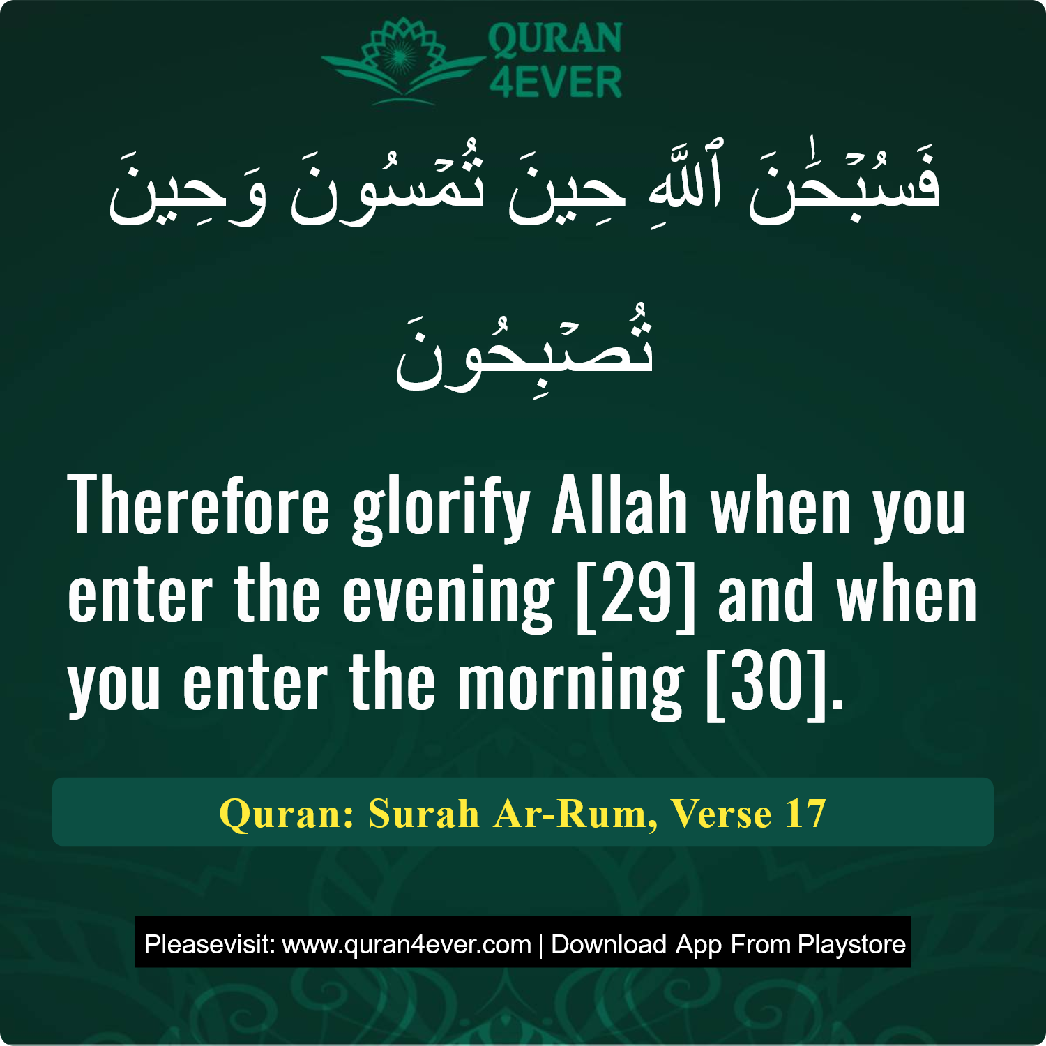 Surah 30, Ayah 17 - Quran Image