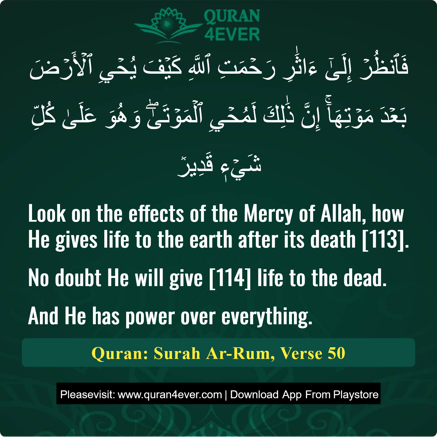 Surah 30, Ayah 50 - Quran Image