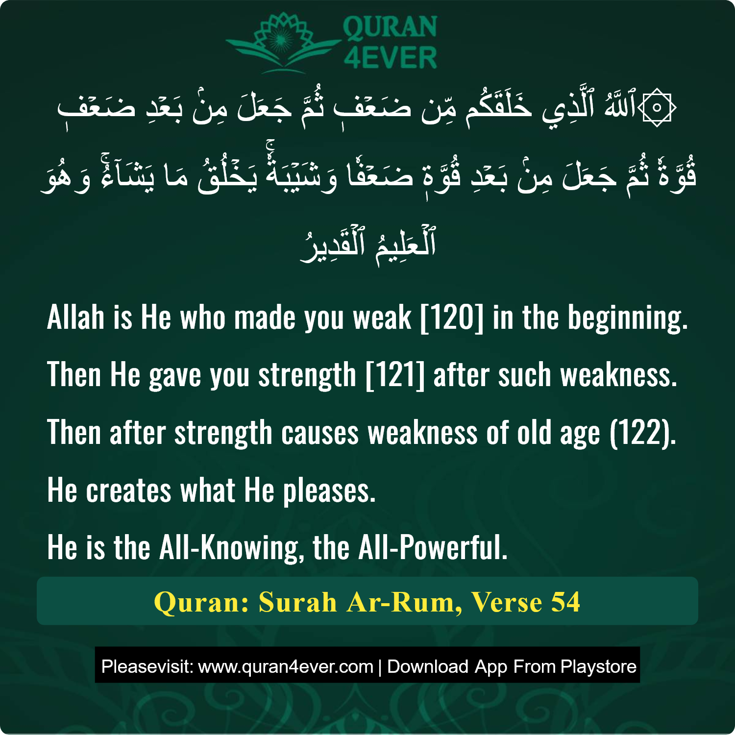 Surah 30, Ayah 54 - Quran Image