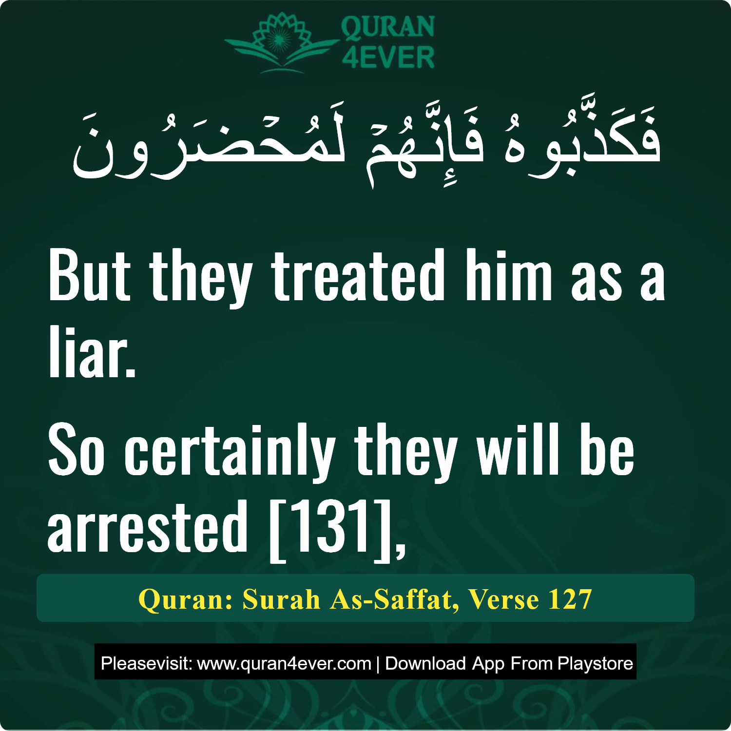 Surah 37, Ayah 127 - Quran Image