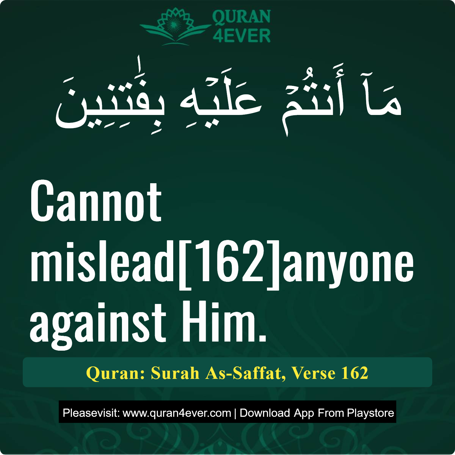 Surah 37, Ayah 162 - Quran Image