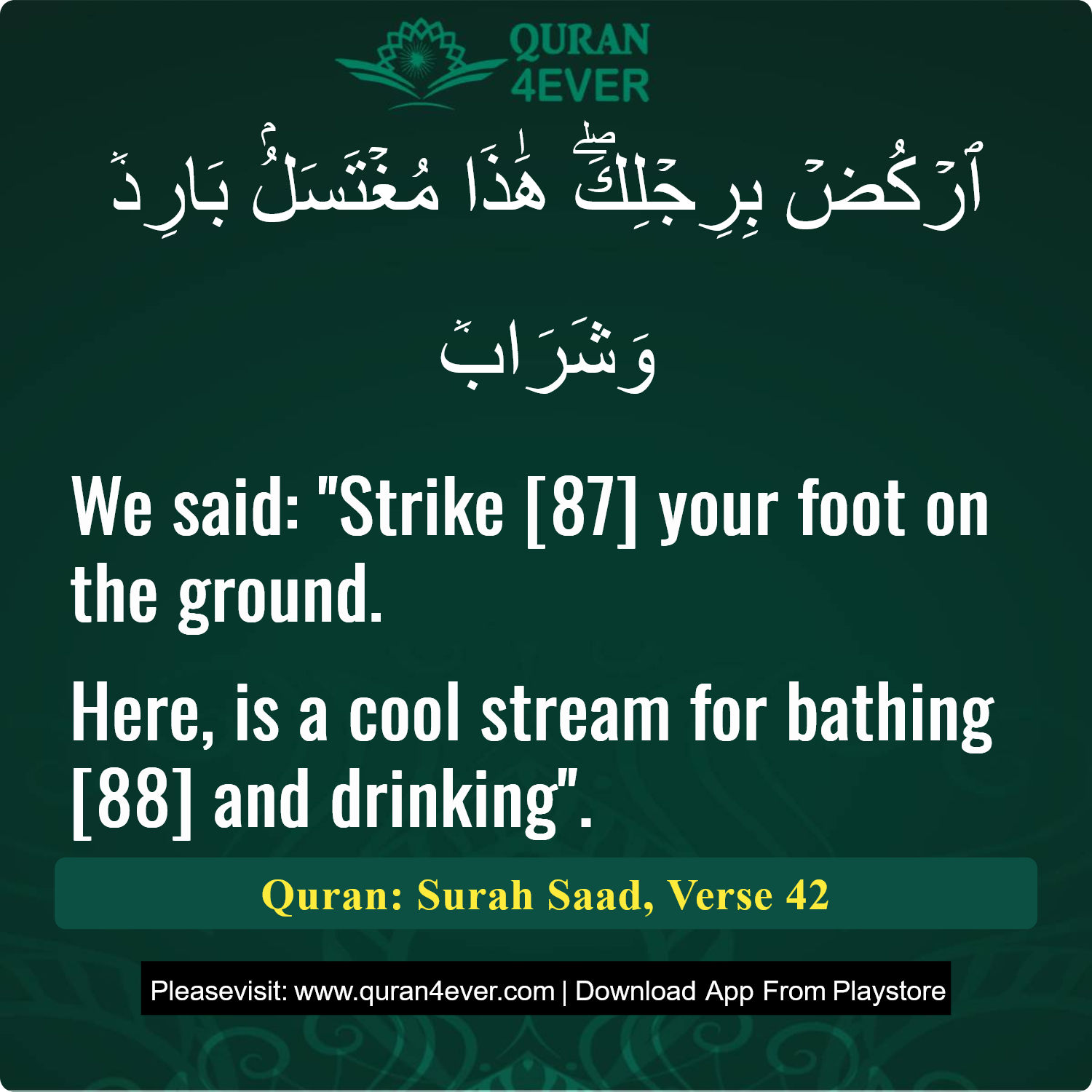 Surah 38, Ayah 42 - Quran Image