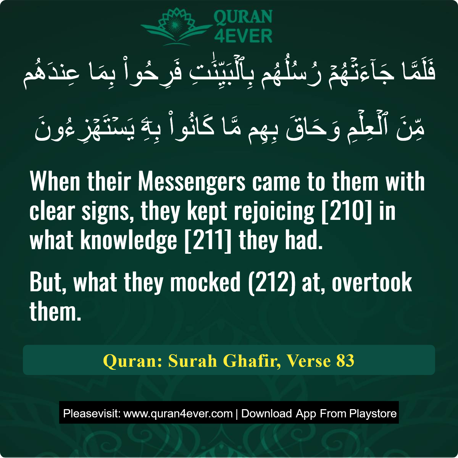 Surah 40, Ayah 83 - Quran Image