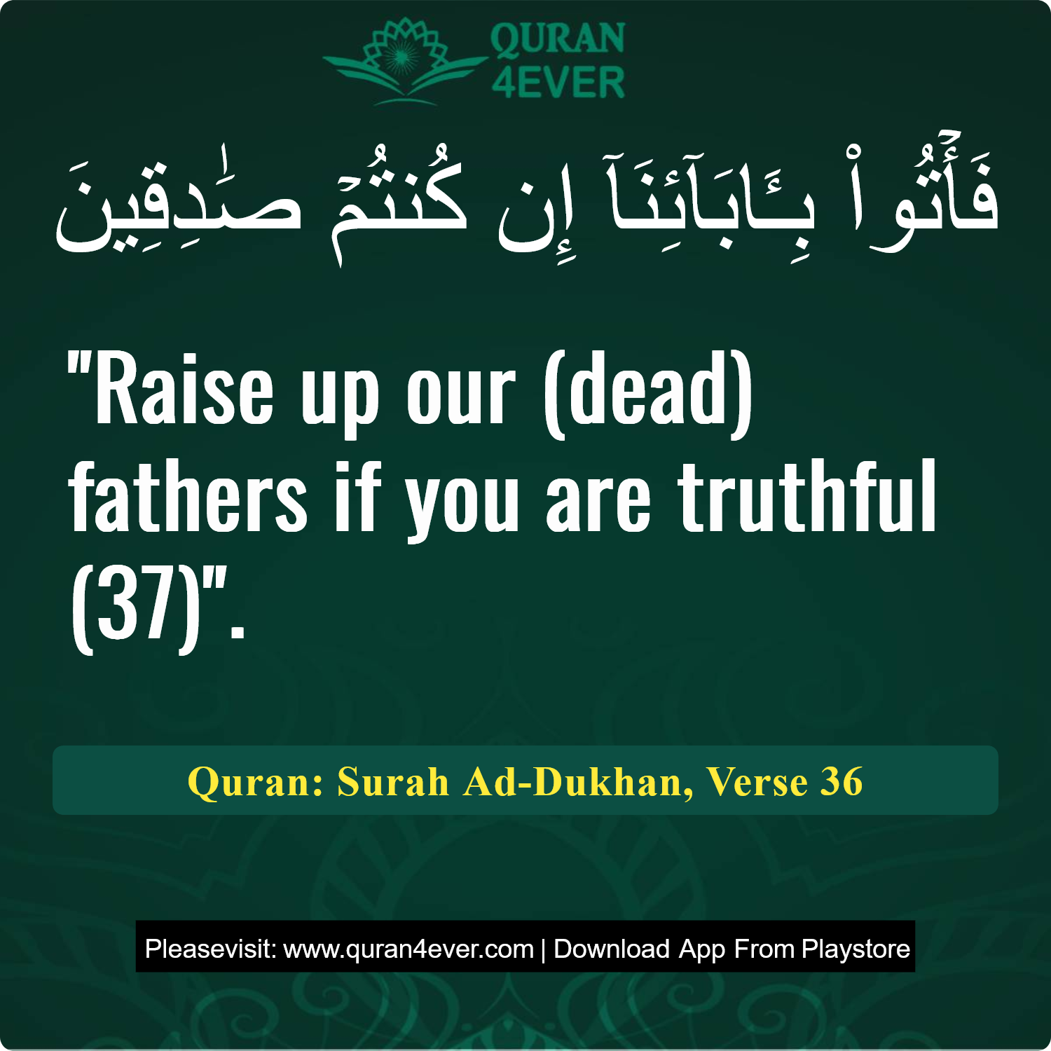Surah 44, Ayah 36 - Quran Image