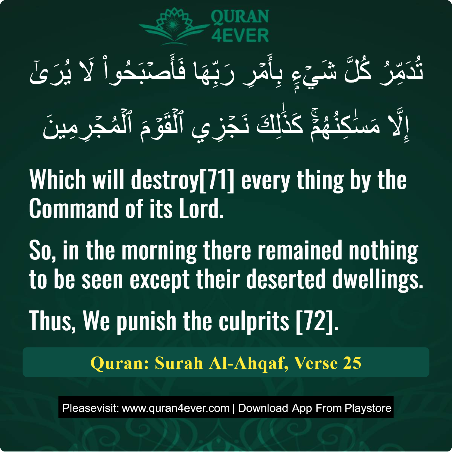 Surah 46, Ayah 25 - Quran Image