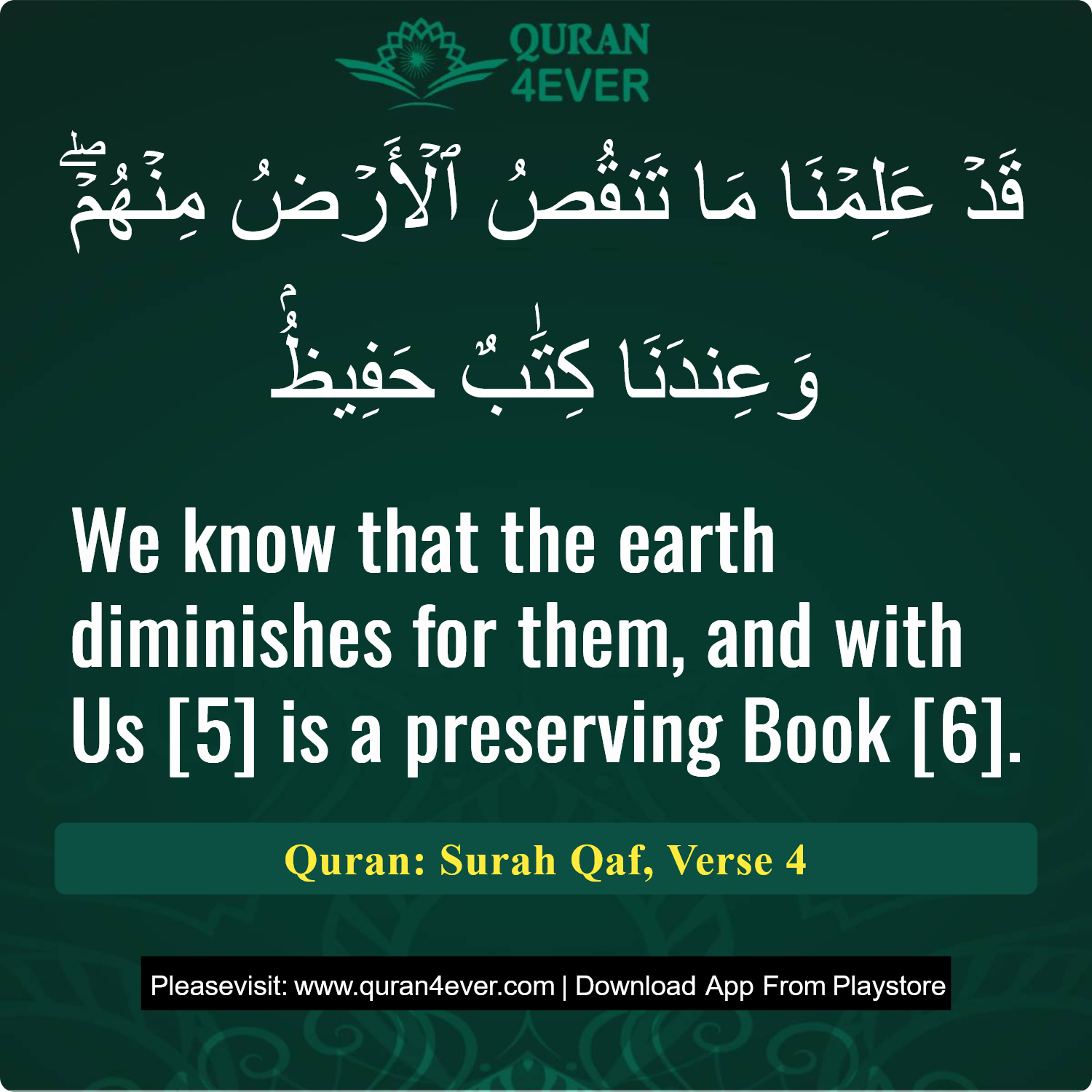 Surah 50, Ayah 4 - Quran Image