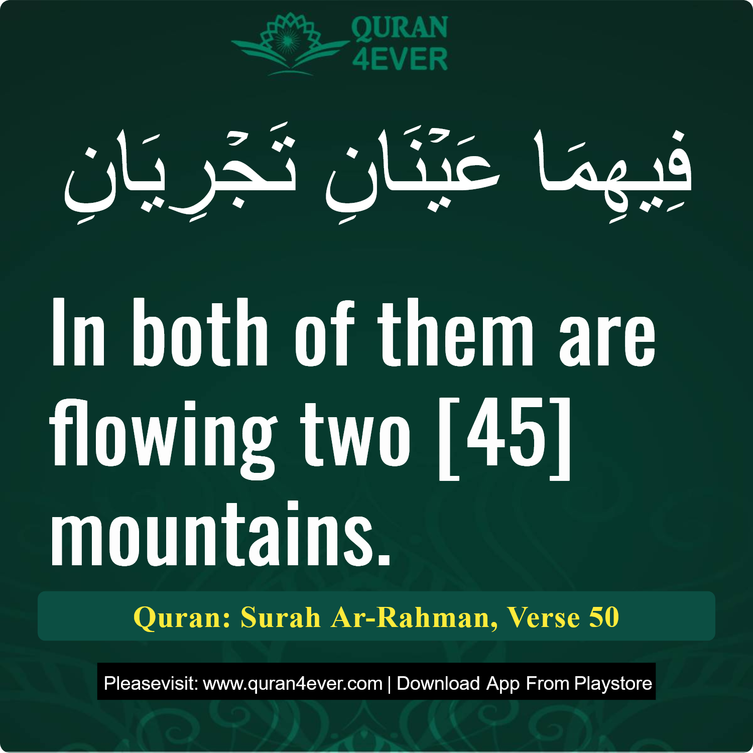 Surah 55, Ayah 50 - Quran Image