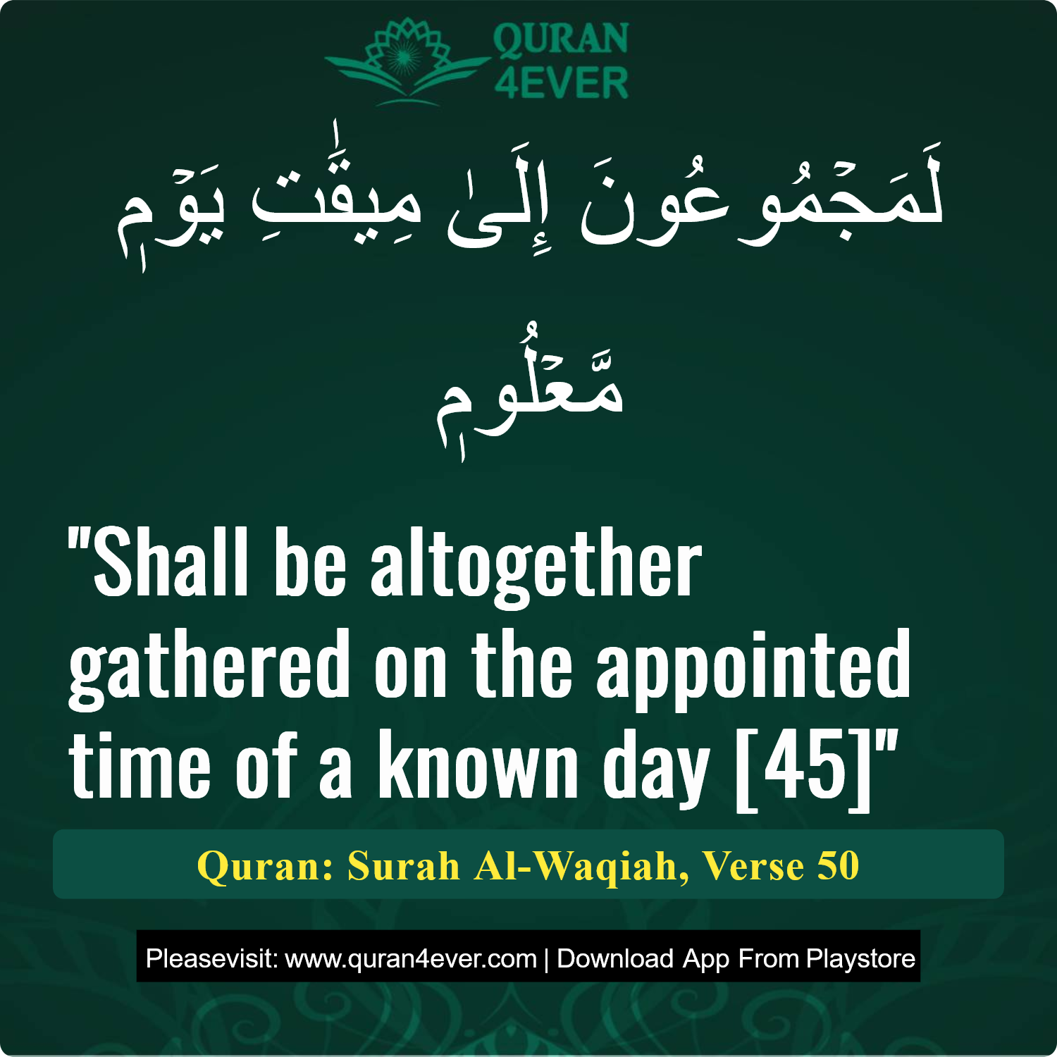 Surah 56, Ayah 50 - Quran Image