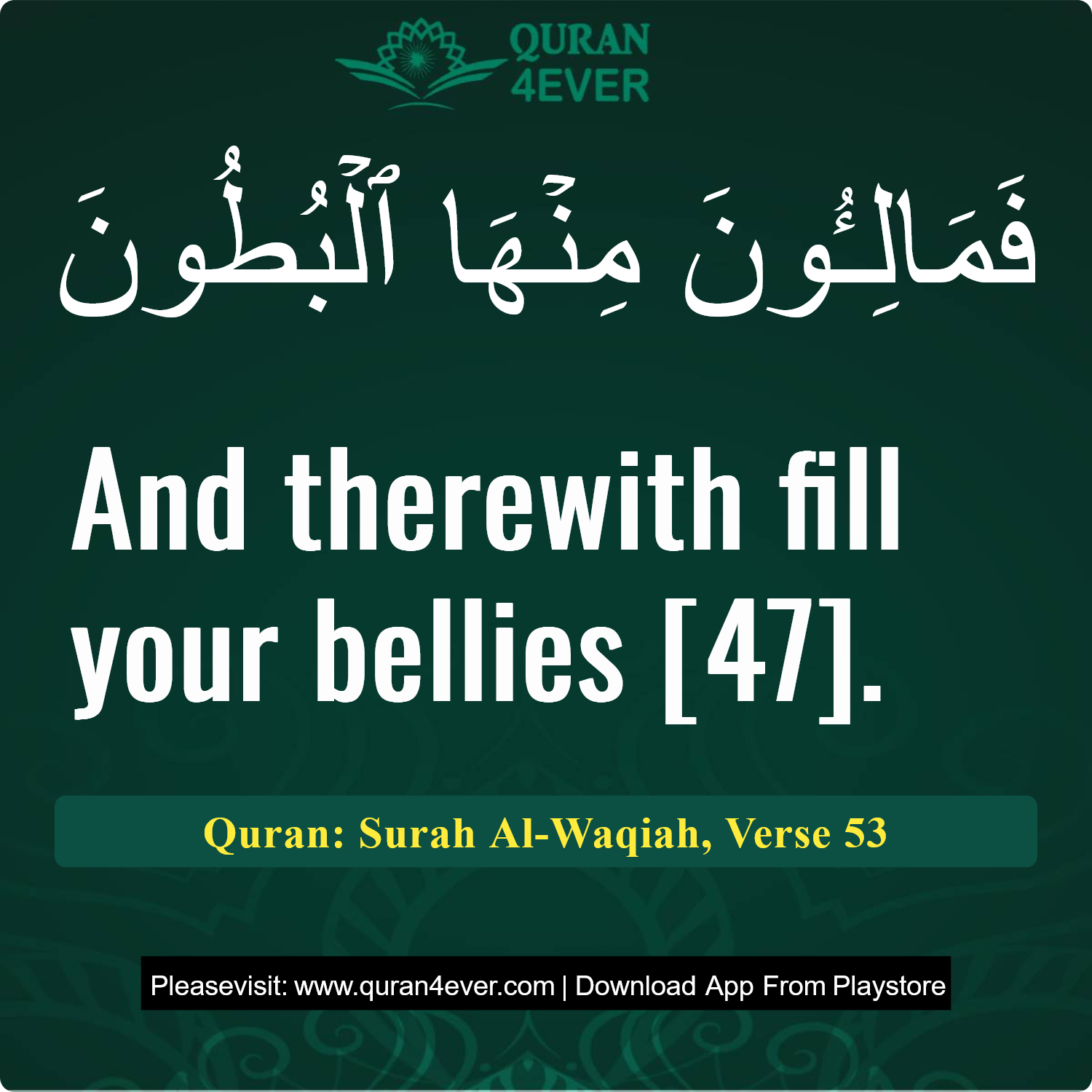 Surah 56, Ayah 53 - Quran Image