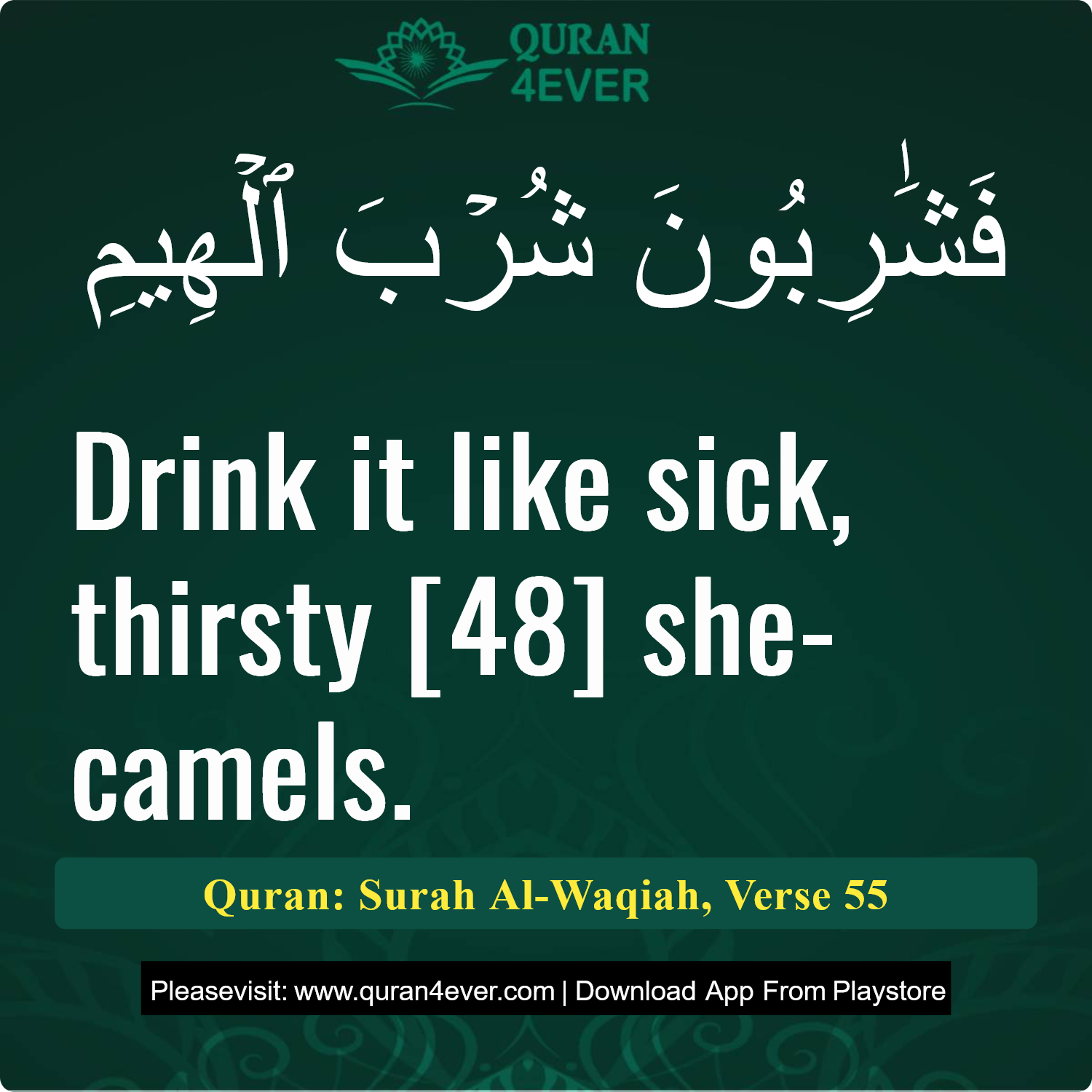 Surah 56, Ayah 55 - Quran Image