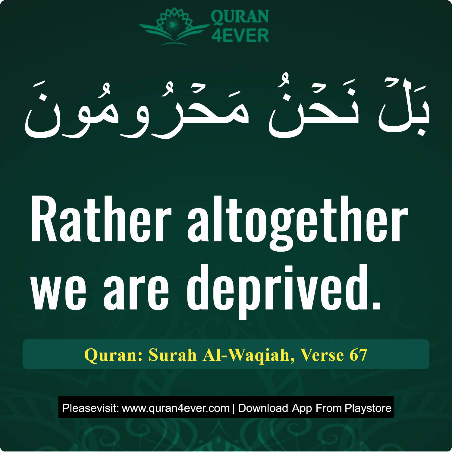 Surah 56, Ayah 67 - Quran Image