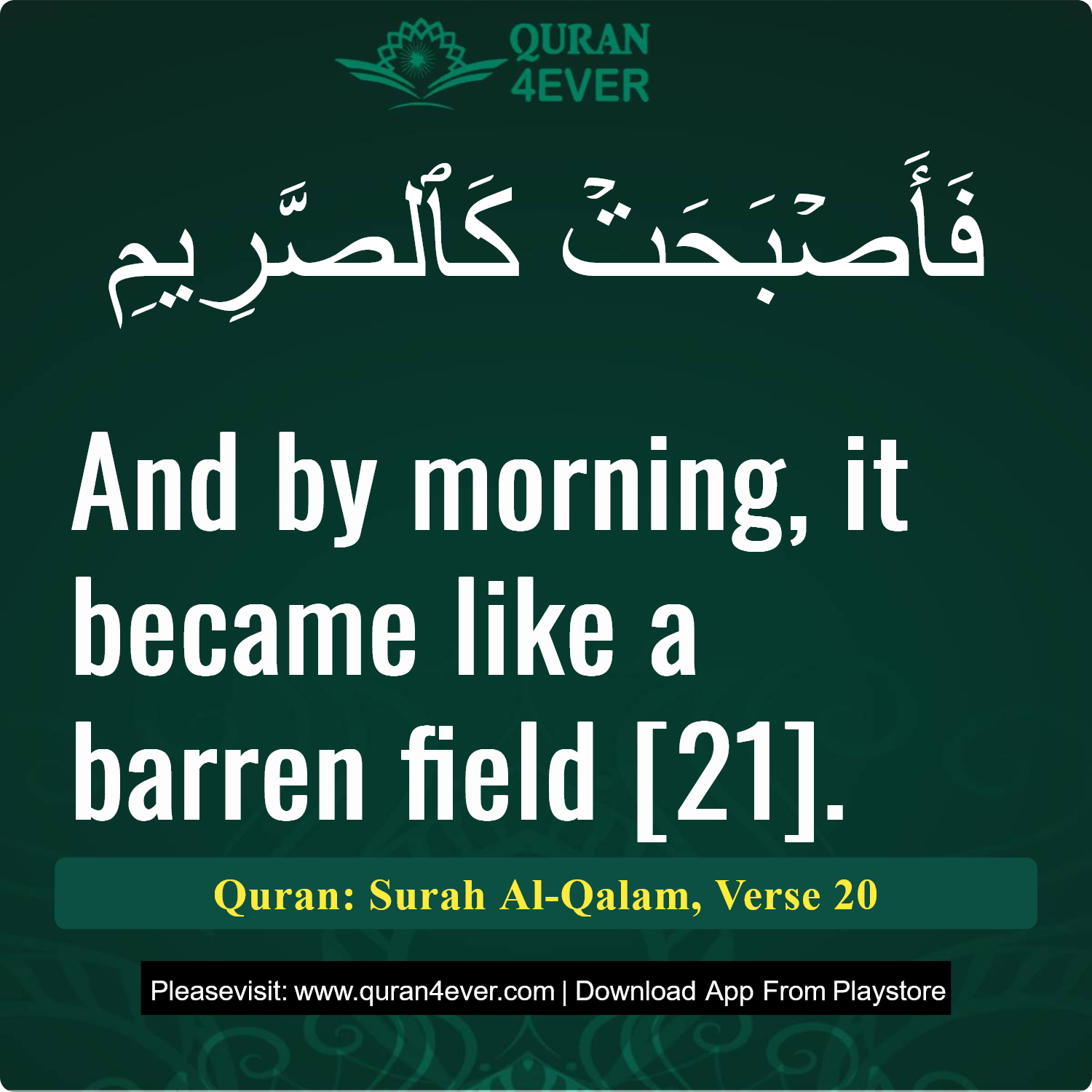 Surah 68, Ayah 20 - Quran Image