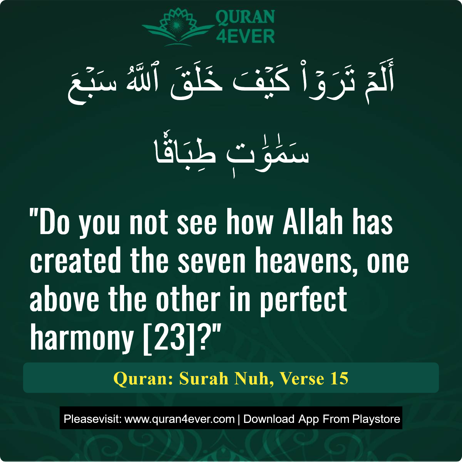 Surah 71, Ayah 15 - Quran Image