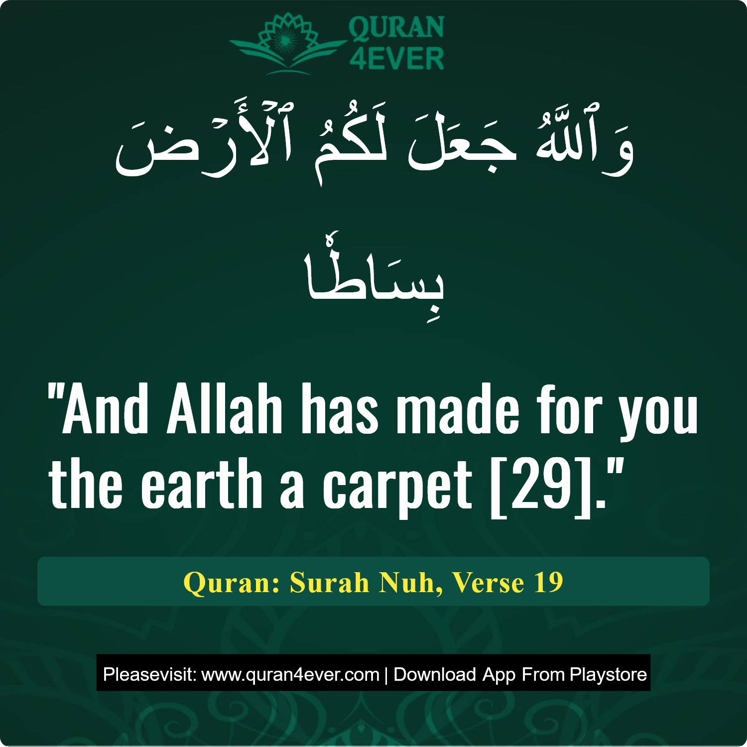 Surah 71, Ayah 19 - Quran Image