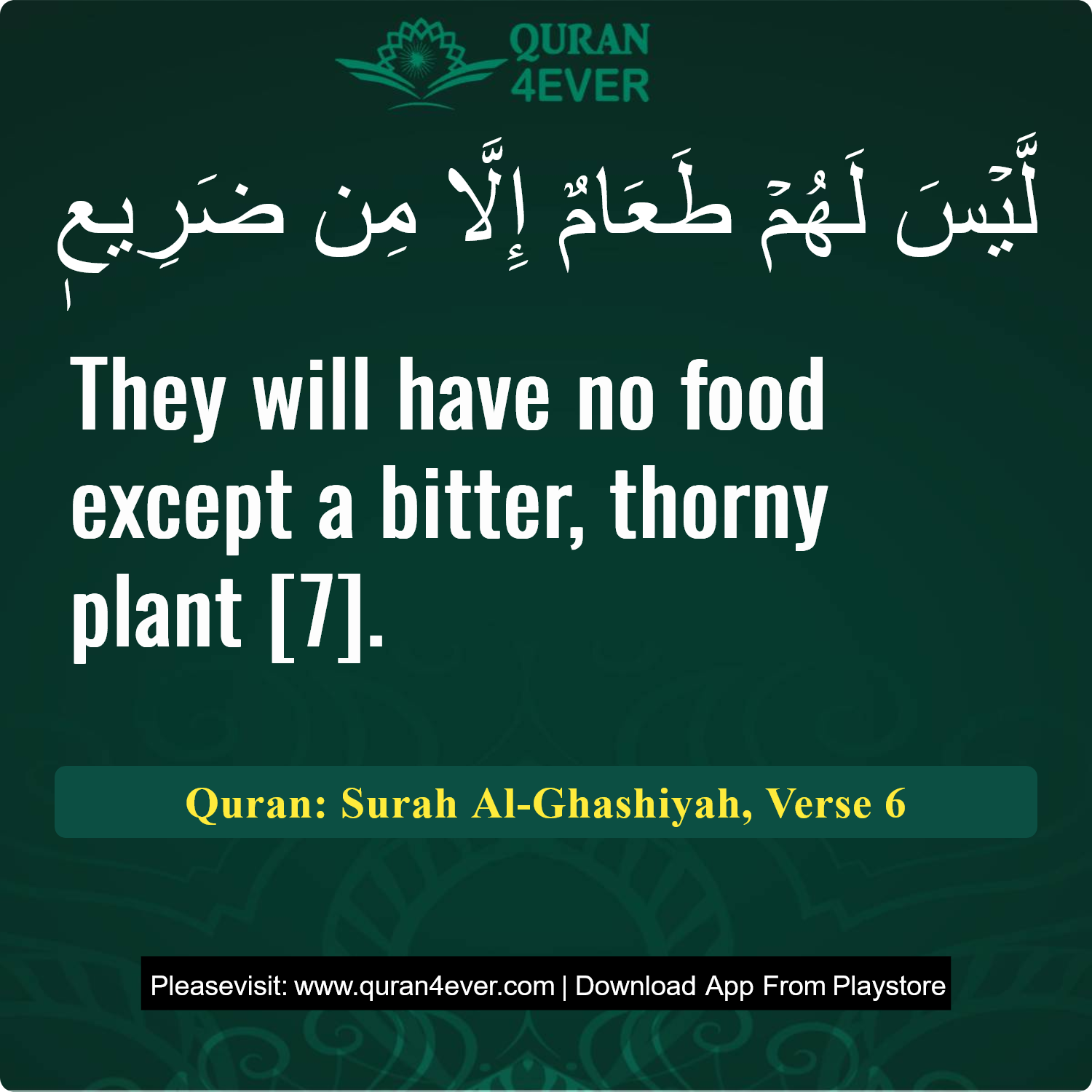 Surah 88, Ayah 6 - Quran Image