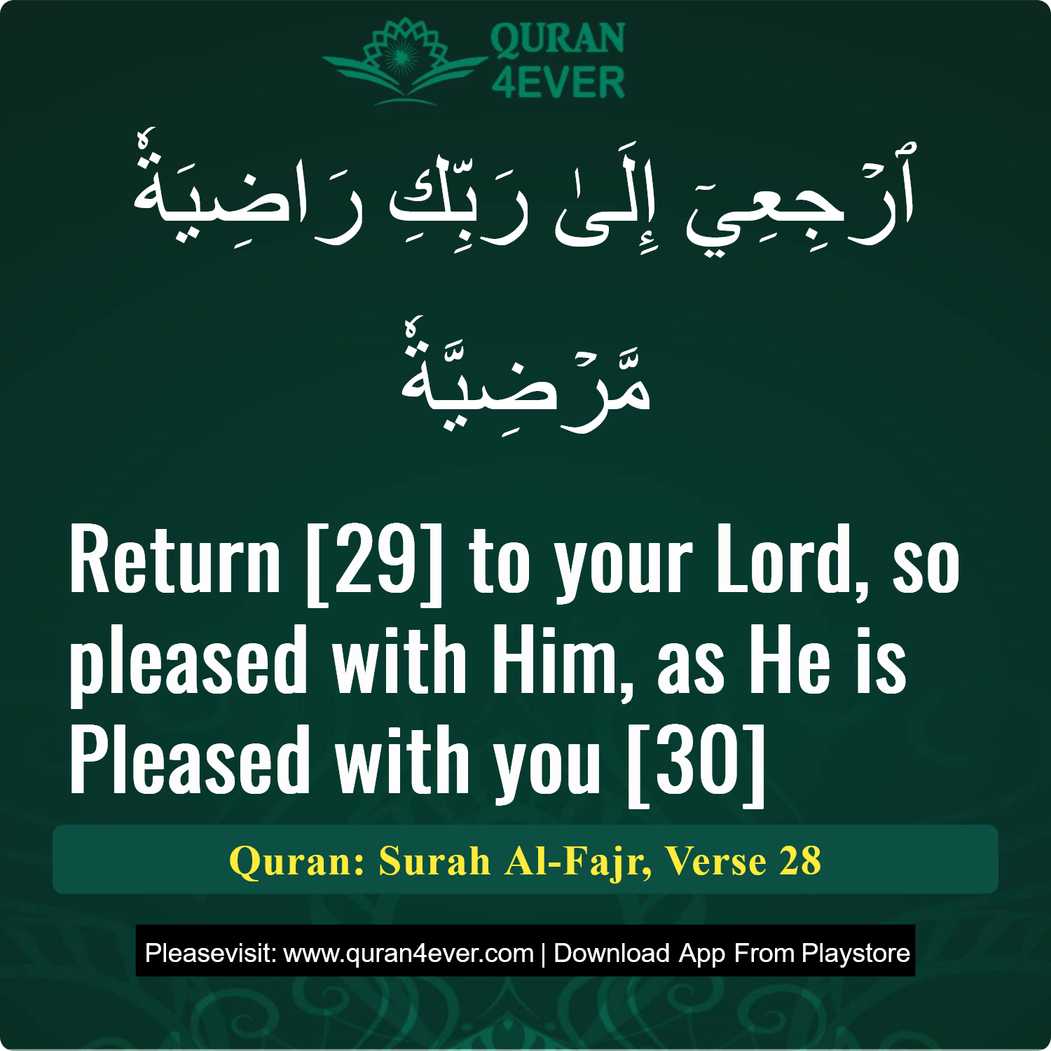 Surah 89, Ayah 28 - Quran Image