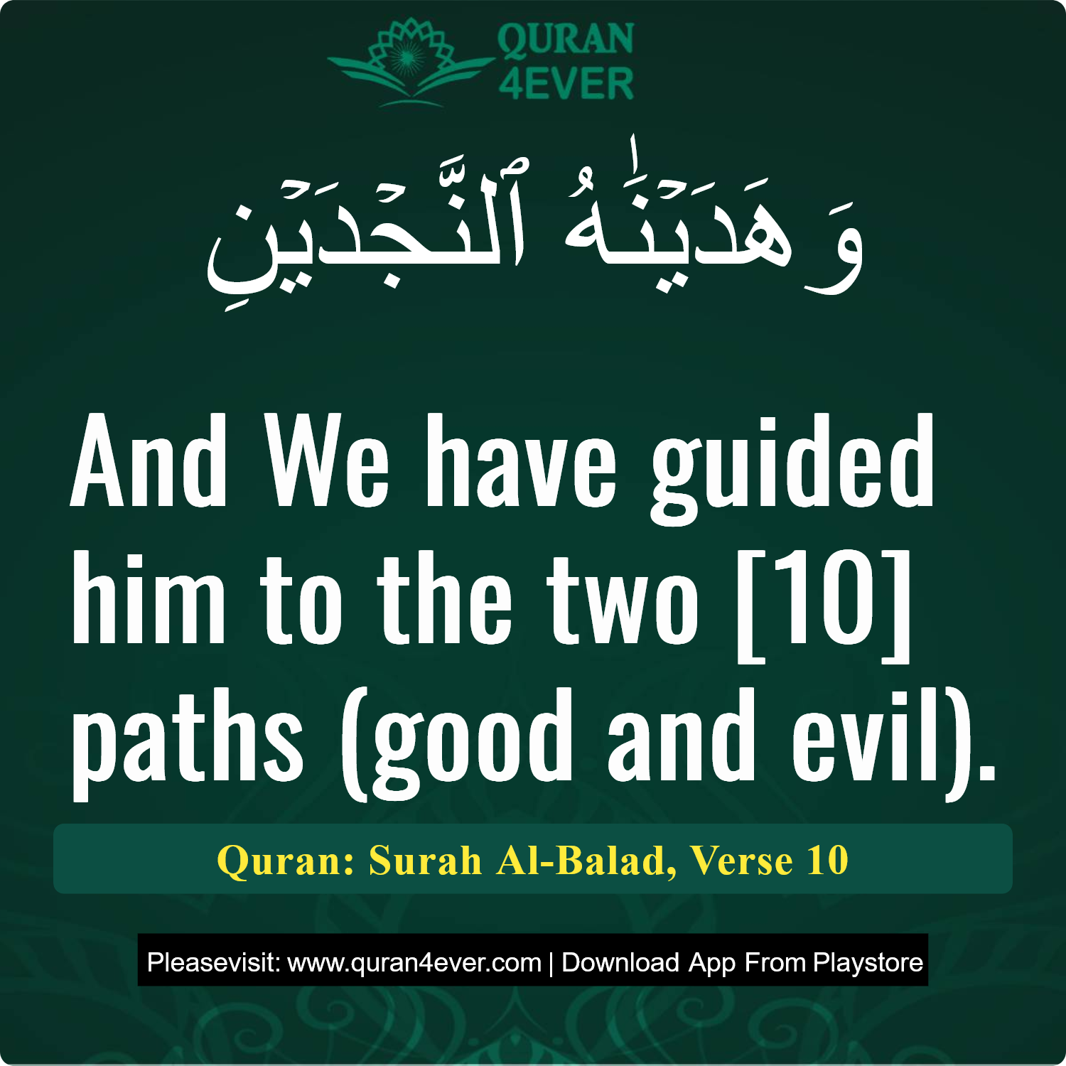 Surah 90, Ayah 10 - Quran Image