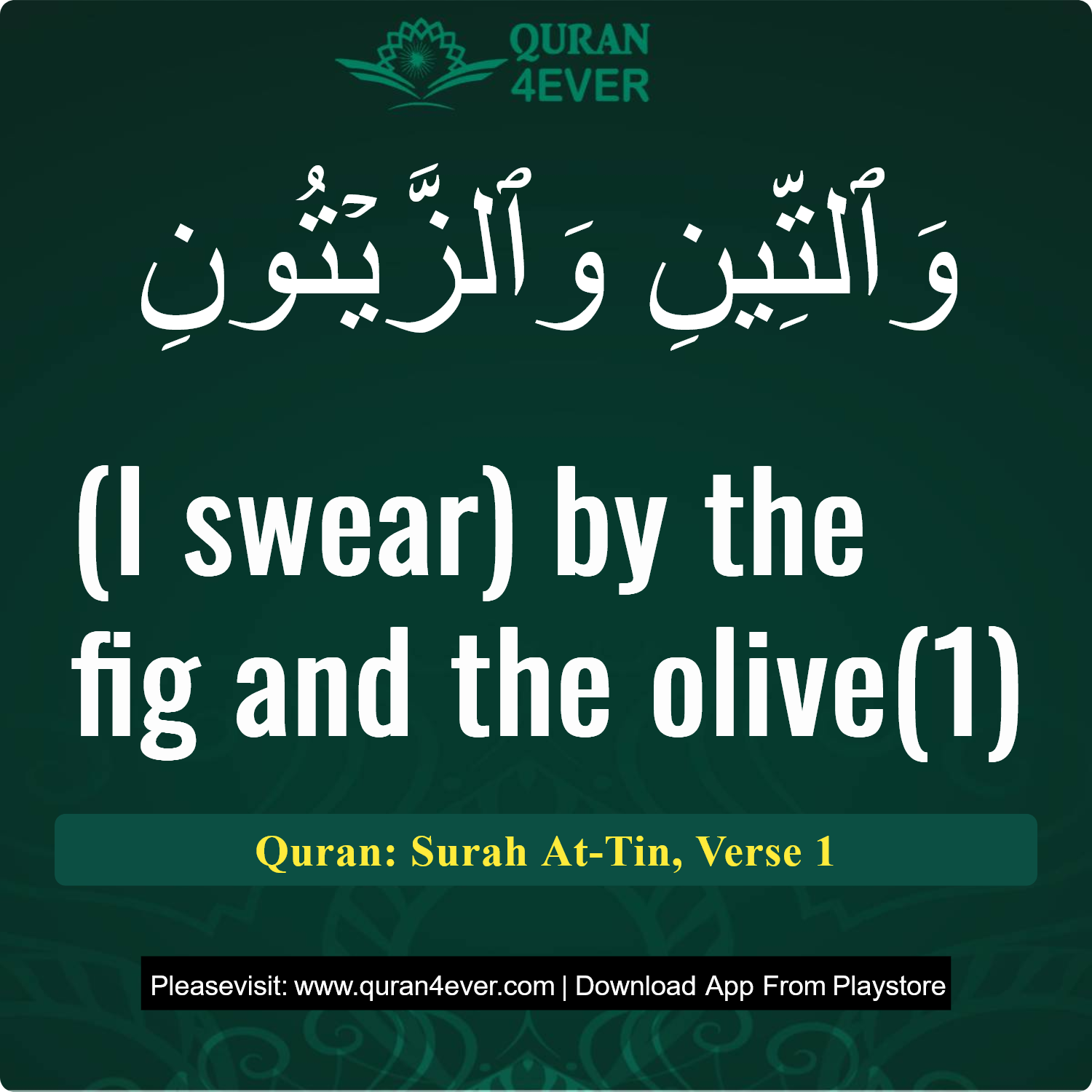 Surah 95, Ayah 1 - Quran Image