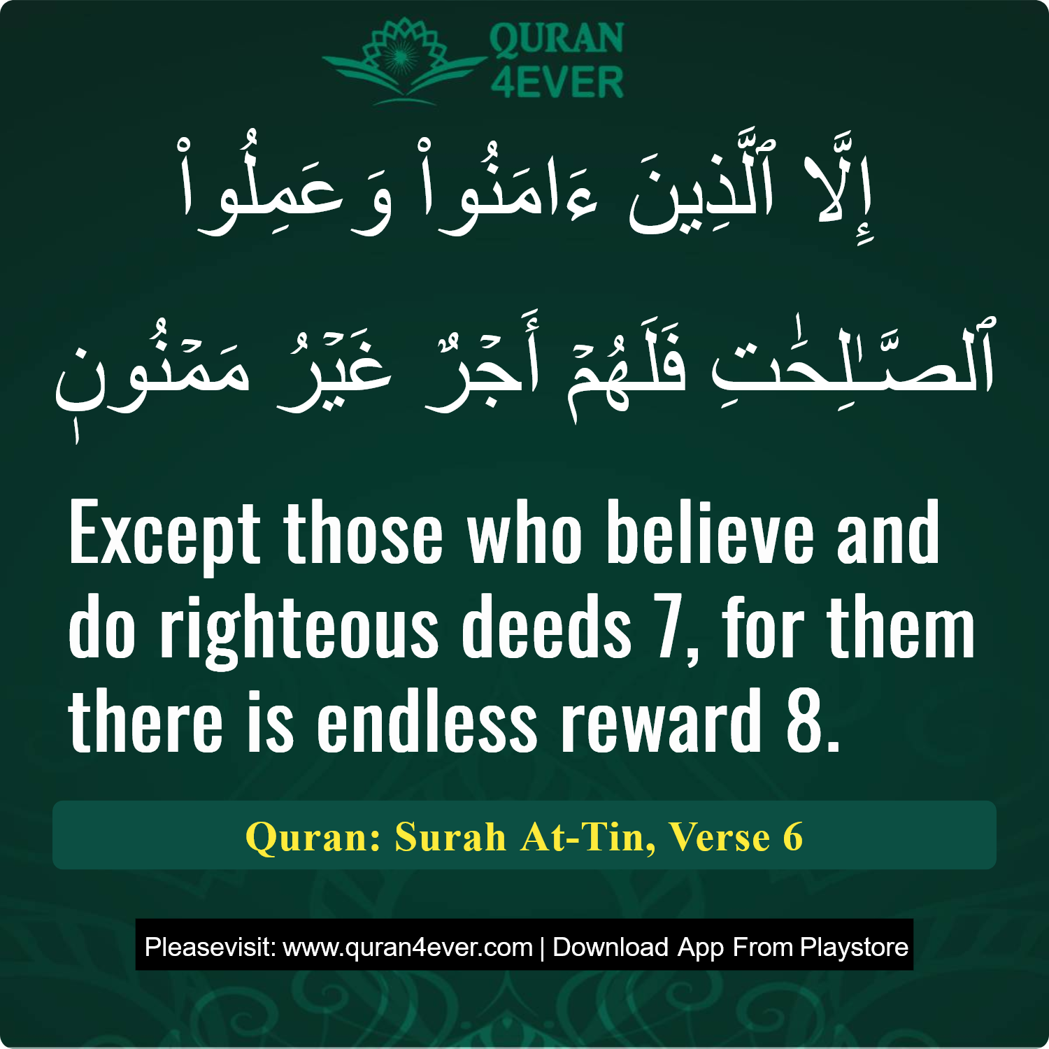 Surah 95, Ayah 6 - Quran Image