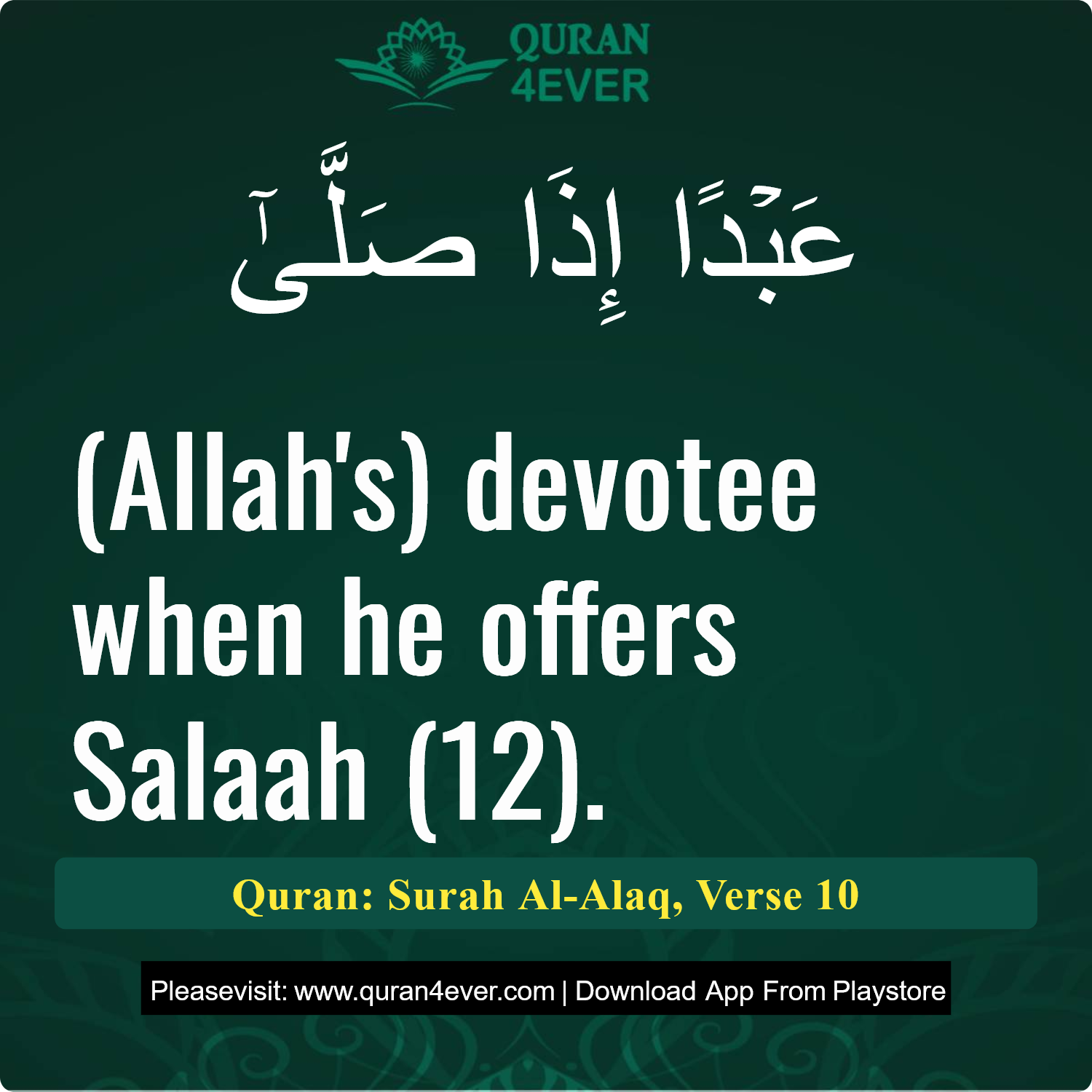 Surah 96, Ayah 10 - Quran Image