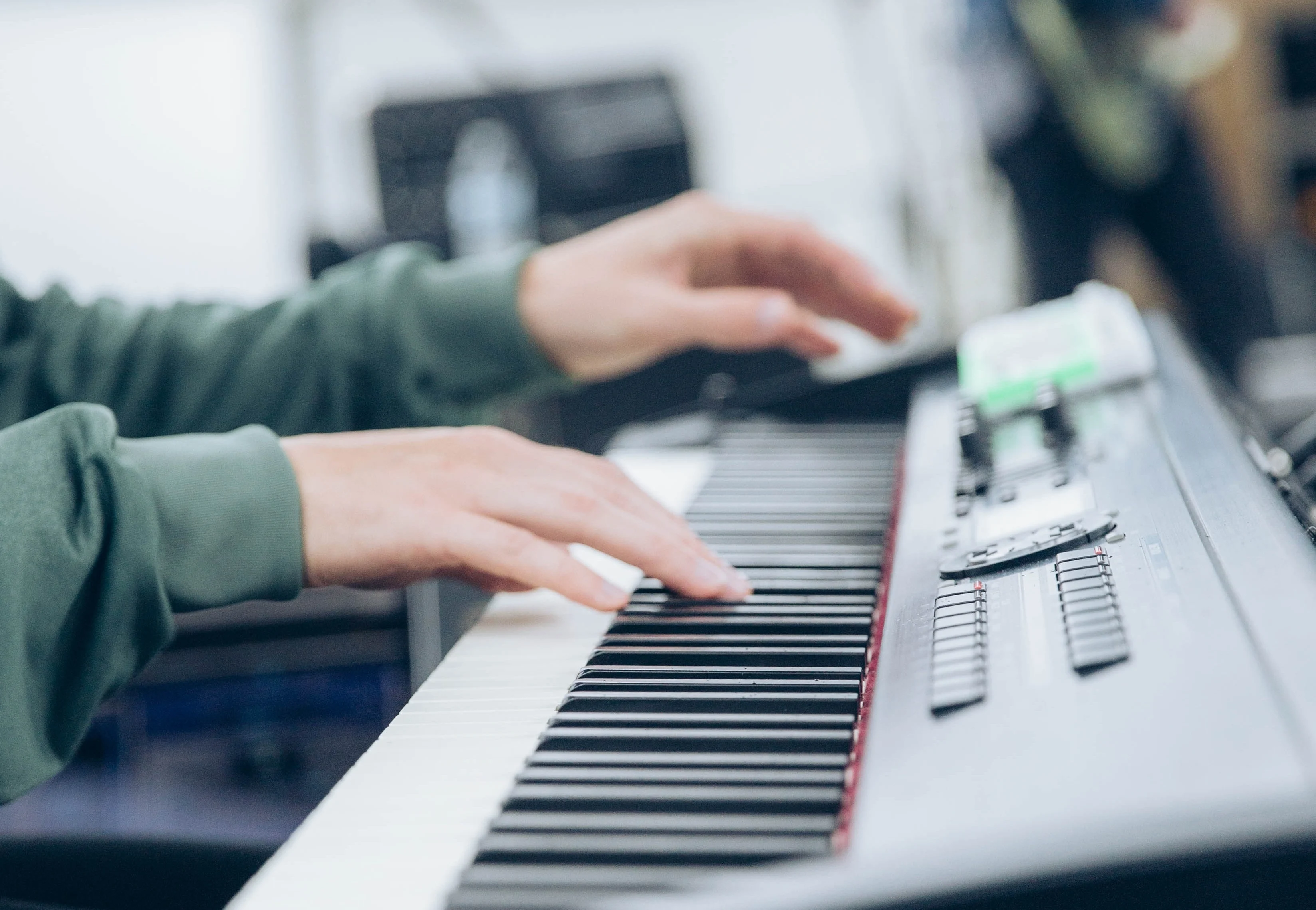 Playing a Melody on a Piano Playing a Melody on a Piano